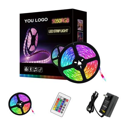 China DC SMD5050 5M 60LEDs/M Power Adapter Remote LED Controller RGBW RGB LED Strips Super Bright Flexible LANDSCAPE IP65 12V Waterproof LED Strips for sale