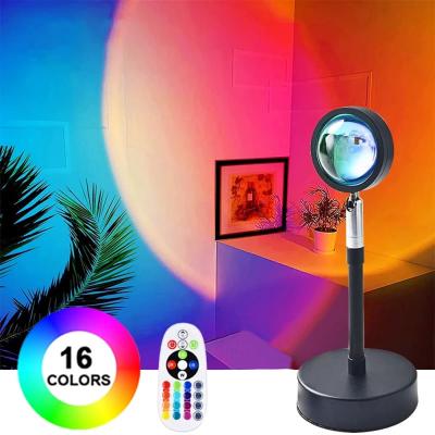 China Modern Aluminum USB Projector Sunset Led Floor Lamp Smart RGB Colorful Rainbow Sunset Lamp With Remote Control for sale