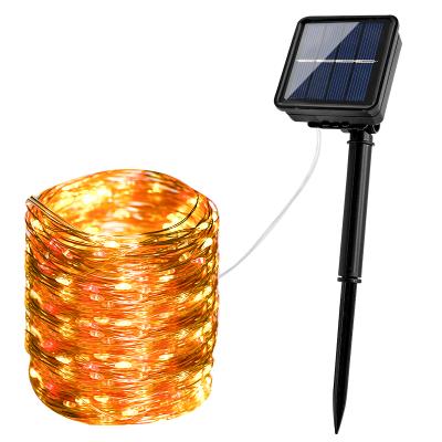 China USB Connect Outdoor Copper Wire LED Christmas Fairy Lights 10m 100 LED Solar String Light for sale