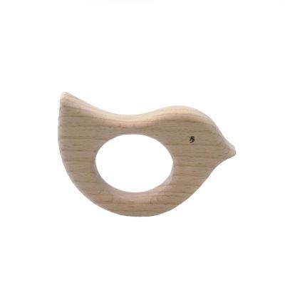 China Soft Wooden Animal Teether Ring Pain Relief from Toy Wooden Baby Teethers Toys for Teething Babies for sale