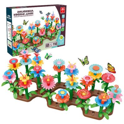 China Upgrade Whosale 148PCS Capacity Kid's Manual Flower Garden Building Toys Hobby Garden Building Toy Educational Activity Hobby Garden Toys for sale