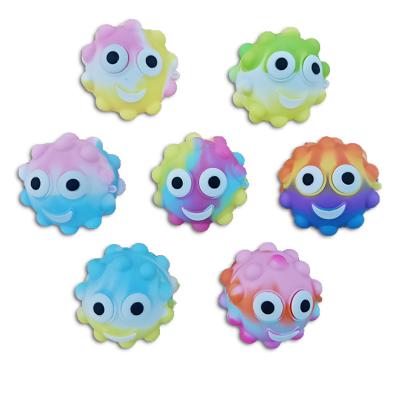 China Children's Toys Jump Balls 3D Noise Stress Ball Silicone Push Bubble Balls Anti-Anxiety Squeeze Squeeze Sensory Toy For Kids for sale