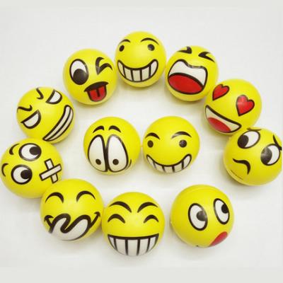 China Relife Toy Environmental Worry Squishy Squeeze Toy Stress Balls Funny Yellow Funny Strain Relief Material Face Squeeze Balls For Kids And Adults for sale