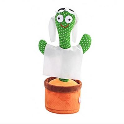 China Wholesale Kids Gift Singing Disc Talking Repeat What You Say Electric Cactus Songs Dancing Cactus Toy Cactus Plush Toy for sale