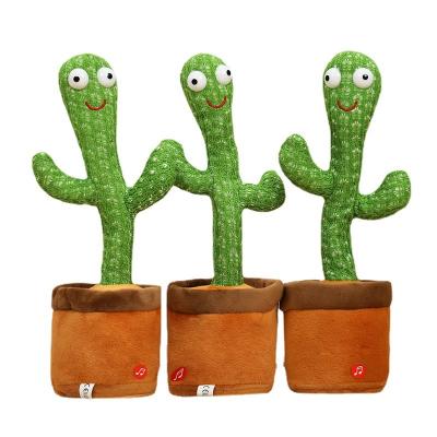 China Kids Toy Gift 2022 Hot Sales Bedtime For Sale Dancing Cactus Plush Toy Music Toys Bedtime Talking Toys for sale