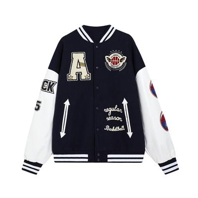 China Custom Assembled Towel Embroidered Jacket Breathable With Thickened Baseball Jacket And Fashionable American Jacket for sale