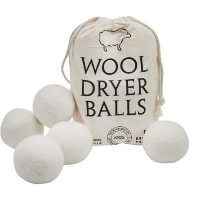 China Smell Removing/2022 Hot New Pure New Zealand Dehumidification Wool Drying Ball Drying Time Wool Balls Dryer Ball Set 3/4/6 Pack XL 7cm Shorten for sale