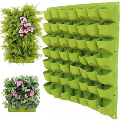 China Roots are easier to grow 49/36/56/64/81Wall planting bag, home/garden/street/business club wall decoration DIY plant wall for sale