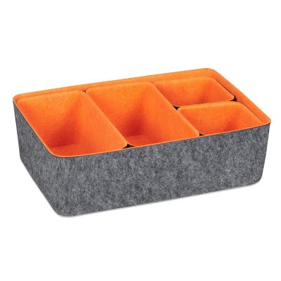 China New Design Viable Multifunctional Detachable Detachable Built-in Felt Storage Box Clothes Storage Boxes Drawer Tool Storage Box for sale