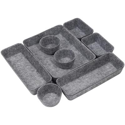 China Viable warm gray built-in storage box can be stored in the drawer to save space fabric jewelry underwear socks storage box for sale