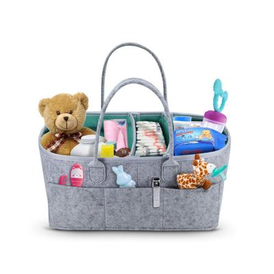 China Eco-freindly Direct Selling Multi Functional Mummy Baby Felt Diaper Bag Baby Diaper Bag Organizer Cloth Diaper Pail Bucket Refill Bags for sale