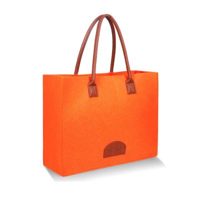 China High Quality Environmental Friendly Light Weight Eco Friendly Felt Shopping Bag Multicolor Reusable Non Woven Felting Shopping Bag for sale