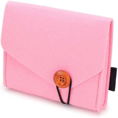 China High Quality Mini Felt Pouch Package Main Data Cable Storage Bag Felt Storage Bag for sale