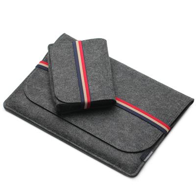 China High Quality Simple And Stylish Felt Laptop Sleeves Gray Custom Size Shockproof Bag Scratch Resistant Laptop Case For Laptop for sale