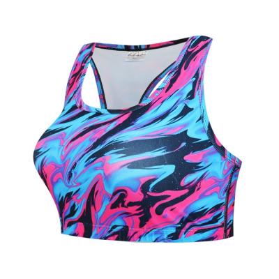 China Hot Sale Breathable Fitness Stocking Crop Tops Plus Size Women Seamless Sports Bra Tops for sale