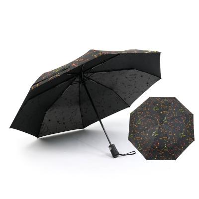 China Wholesale Customized Automatic Rainproof Umbrella Minimalist 21inches 8 3 folds High Quality Ribs Umbrella for sale