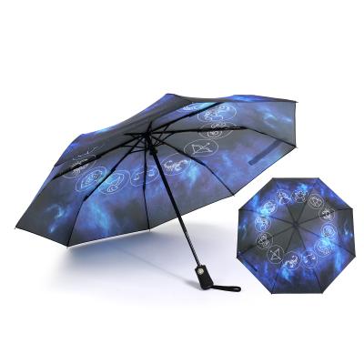 China Wholesale fashion minimalist 3 fold special compact windproof umbrella for girls with signs logo for sale