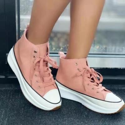 China 2021 Autumn New Women's Canvas Shoes Platform Sneakers Women's Sports Shoes Durable for sale