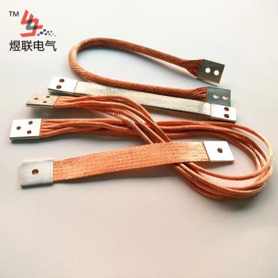 China Copper Braided Copper Ground Bus , Flexible Electrical Copper Braided Connectors for sale