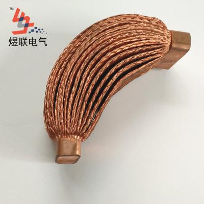 China T2 99.9% Flexible Heating Copper Braids Grounding Braided Shunt Wire Connector for sale