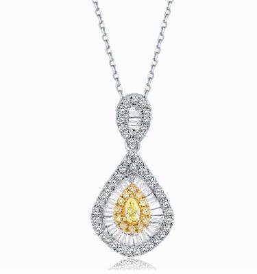 China High Quality Classic Elegant Classic Yellow Gold Natural Diamond Necklace 14k 18k Real Jewelry For Women 2022 for sale