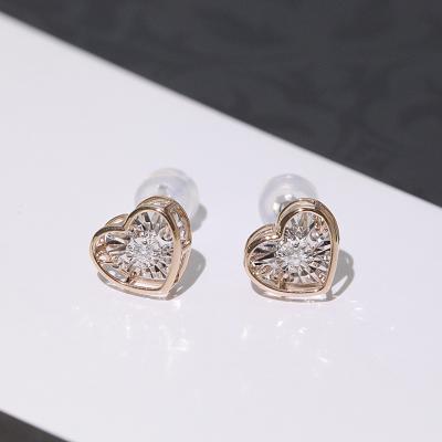 China Fashion Cute Love Heart Stud Earrings For Women Charm Wedding Jewelry Earrings for sale