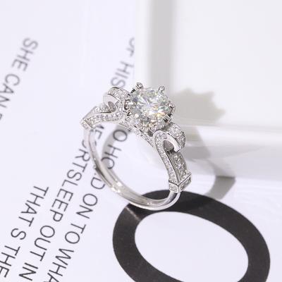 China Fashion 925 sterling silver wedding jewelry making fine ring for moissanite material for sale