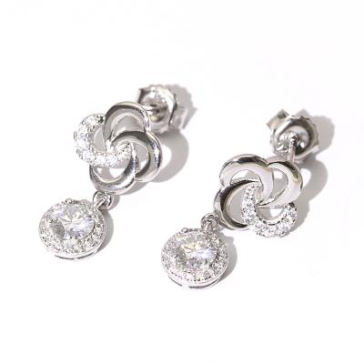 China Popular FFT Made in China High Quality Jewelry 2020 Fashion Moissanite Stone Stud Earrings for sale