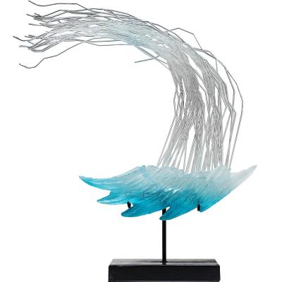 China Gallery House Hotel Office Sculpture Modern Design Abstract Handmade Resin Sculpture for sale