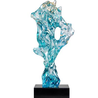 China Europe Hot Selling Customized Abstract Decorative Resin Handmade Sculpture For Hotel Office Club Bar Home Decor for sale