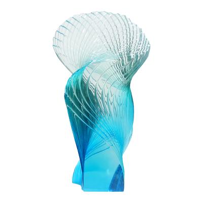 China Europe Hot Selling Luxury Abstract Crystal Art Clear Acrylic Resin Modern Sculpture For Hotel Club Bar Villa Home Office for sale