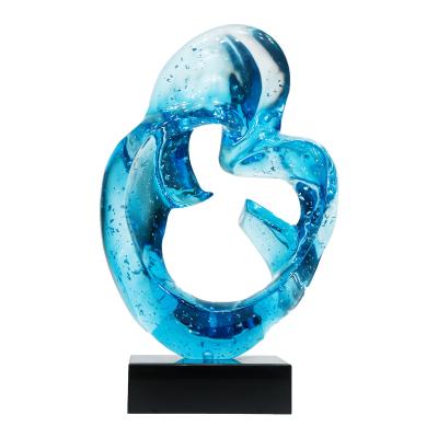 China European Abstract Resin Interior Decorations Art Sculpture And Craft For Modern Transparent Home Office Club Bar Hotel Decor for sale