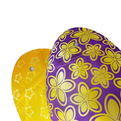 China Disposable Custom Easter Egg Shaped Cut Die Cut Zipper Bag for sale