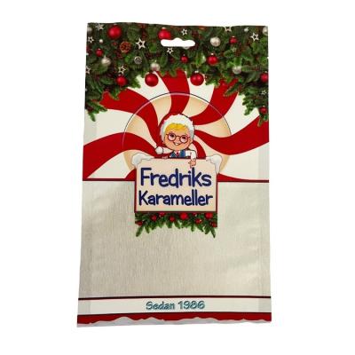 China Disposable Printing One Side Clear Window , One Side Metalized Christmas Gift Party Plastic Bags for sale