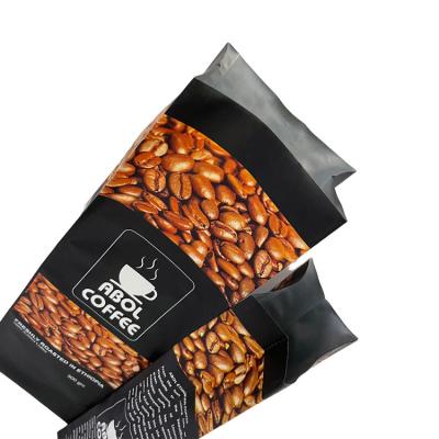 China Disposable Custom 125g/250g/500g/1kg Logo Printed Aluminum Foil Side Gusset Coffee Plastic Bags With Valve for sale