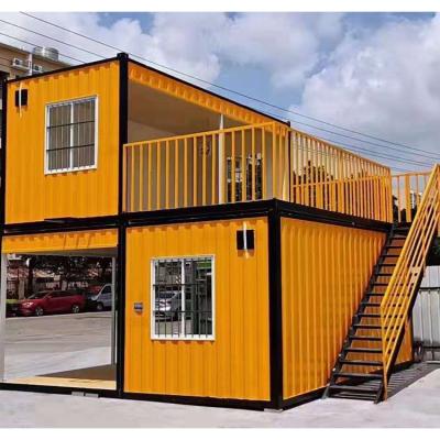 China Modern OHC Customized 40Ft Luxury Tiny Wooden Prefab House Contain Living Two Storey Prefab Container Home for sale