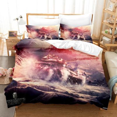 China Factory Customized 3D Bedding Digital Printing Full Comforter Cover Nondisposable for sale