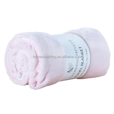 China HOMES BEDDING Single 100% Polyester Fleece Roll Packed Promotion Flannel Fleece Blanket for sale