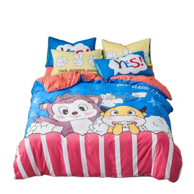 China High Quality Beautiful Folded Baby Kids Bedding Homes 3 Pieces Cotton Children Duvet Cover Set Printed for sale