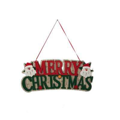 China Cardboard Santa Art Hanging Decor Polyfoam Merry Christmas Banner Wall Door Decor Santa Letter Banner Hanging Decor Fabric Newcomer for sale