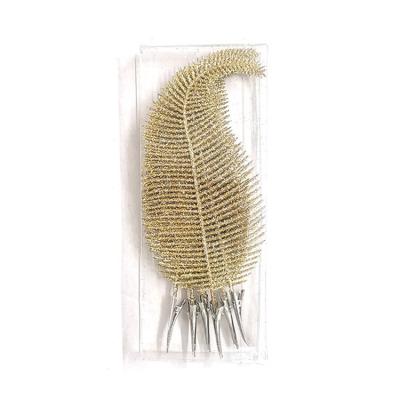 China Wholesale Xmas Feather Clip Feather Clip Tree Decoration Holiday Ornament Flashing Plastic Clip for sale