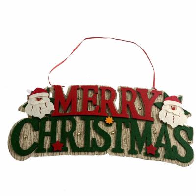 China Merry Christmas Santa Claus Letter Banner Hanging Wall Door Decoration Cloth Newcomer Decoration for sale