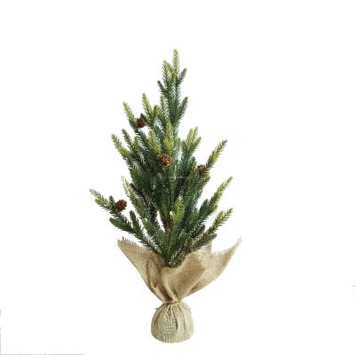 China Potted Tree 60CM PE Artificial Plastic Home Plant Stand Plant Christmas Pinecone Christmas Plant Pot Tree Ornament Wedding Festival Table Decor for sale