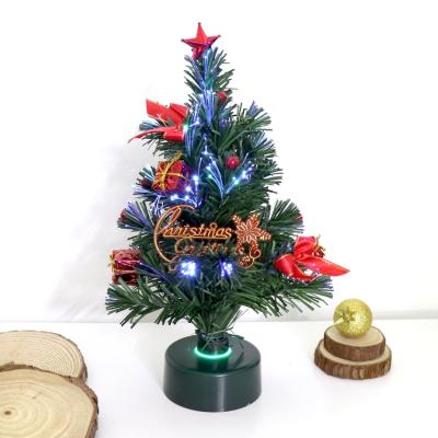 China Christmas Customized Artificial Christmas Tree Star Mini Tree Table Decoration Pvc Top Christmas Tree Table Decoration for sale