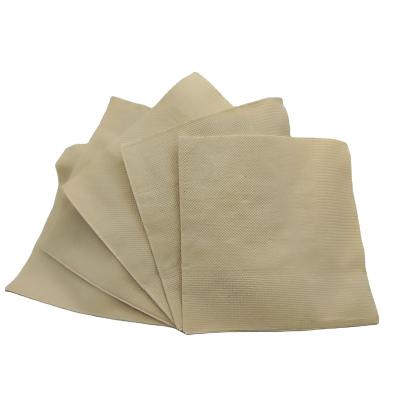 China Disposable Unbleached Fast Food Disposable 230x230mmx Sanitary 2 Layer Napkins for sale