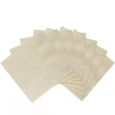 China Disposable Disposable Unbleached Restaurant Use Best Cheap Fast Food Deli Double Layers Sanitary Square Napkins for sale