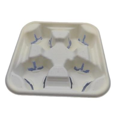 China Quality Guaranteed Biodegradable 4 Compartment Eco-Friendly Paper Cup Coffee Cup Tray for sale