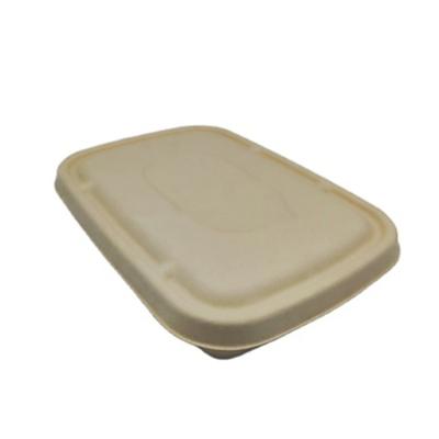 China Disposable Fully Degradable Products Fast Food Trays 750ml Oval Rectangle Box With Lid for sale