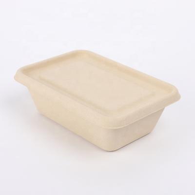 China Eco-friendly disposable eco-friendly 700ml p2 compartments aper meal box and lid for sale