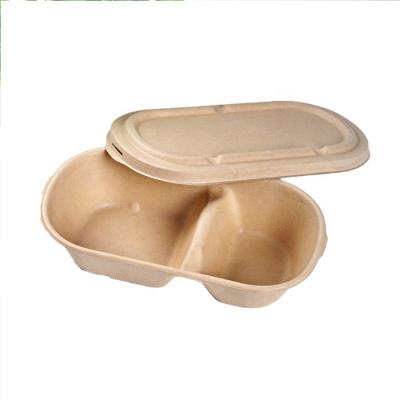 China Disposable Bagasse Disposable Meal Bowl With Lid for sale